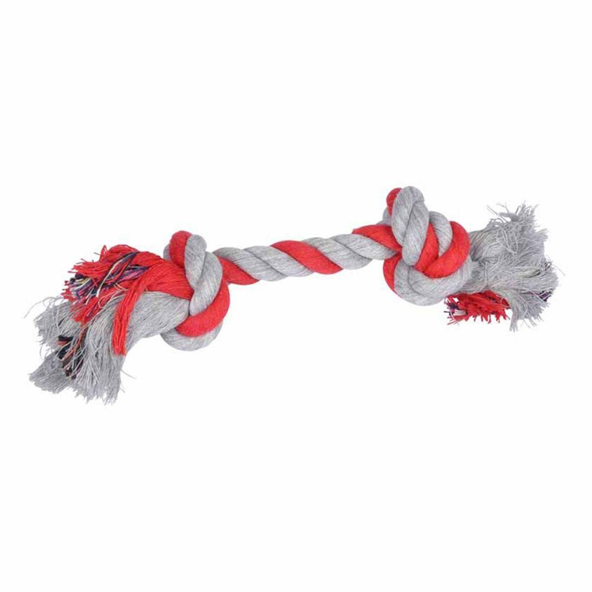 LOVE STORY Jouet pour chien  corde 2 nœuds  17cm multicolore