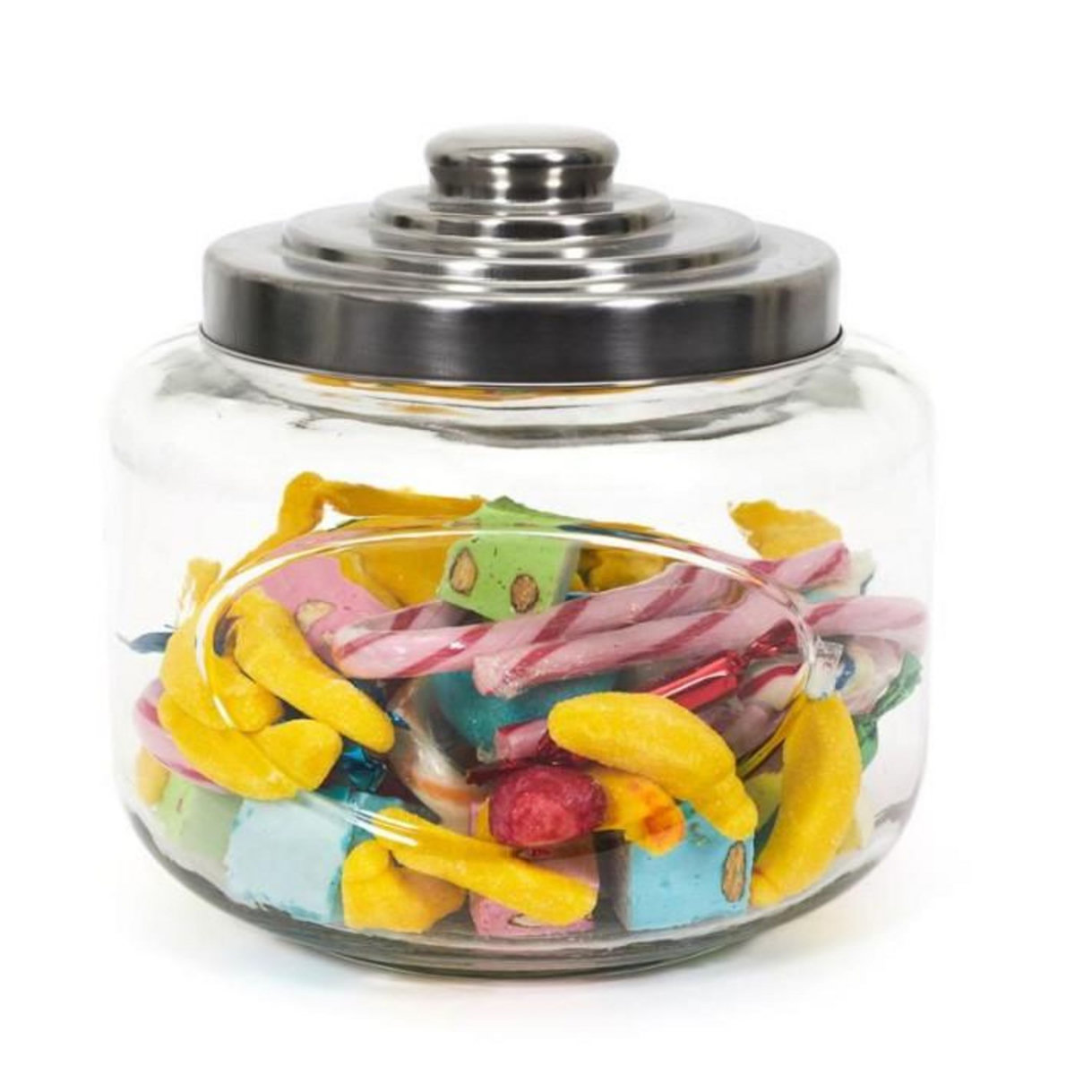 Paris Prix Bocal à Biscuits  Couvercle Métal  3L Transparent