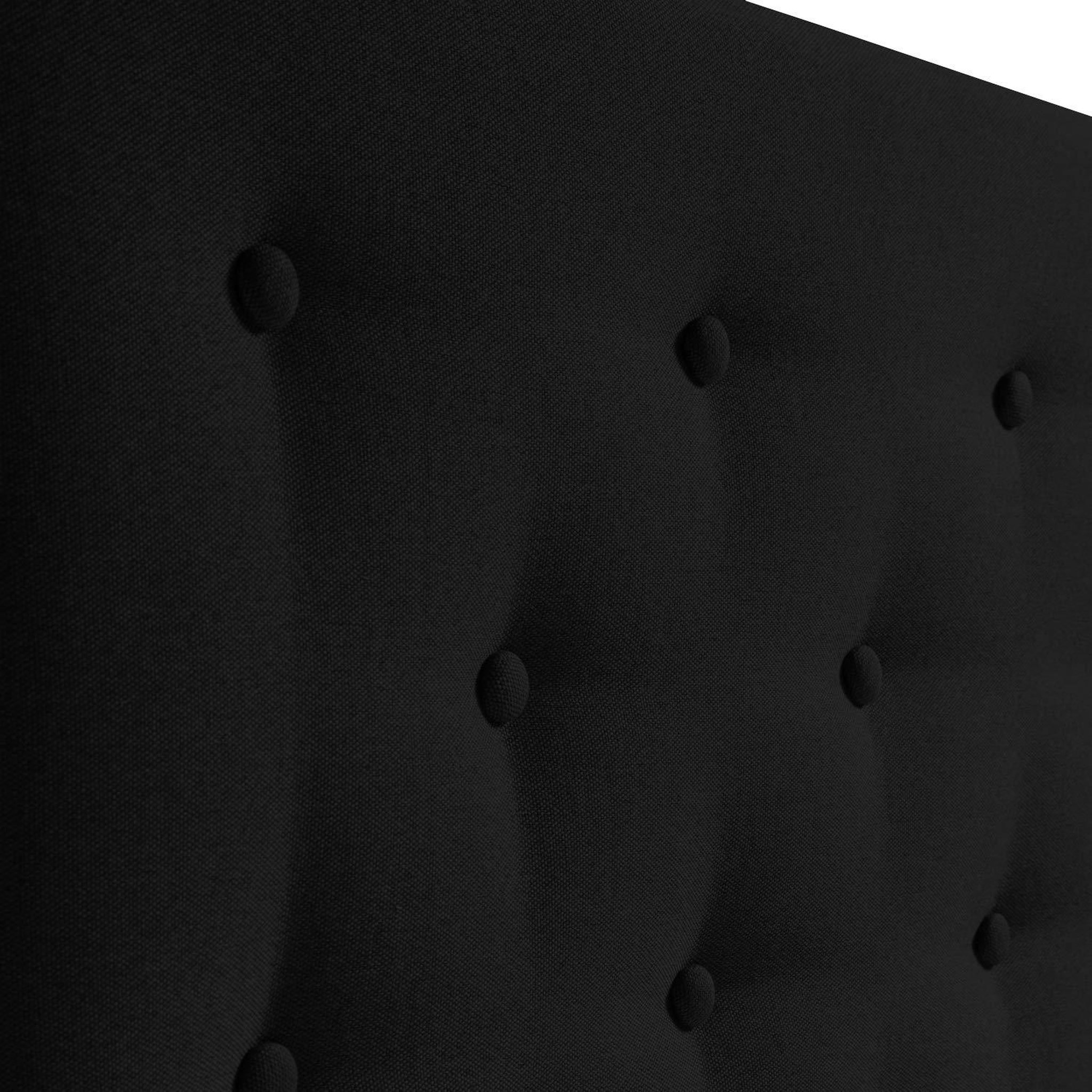Voir la diapositive 4 : MARCKONFORT Tête de lit Oslo 150x100 cm, capitonnée Tissu Anthracite, Épaisseur de 8 cm
