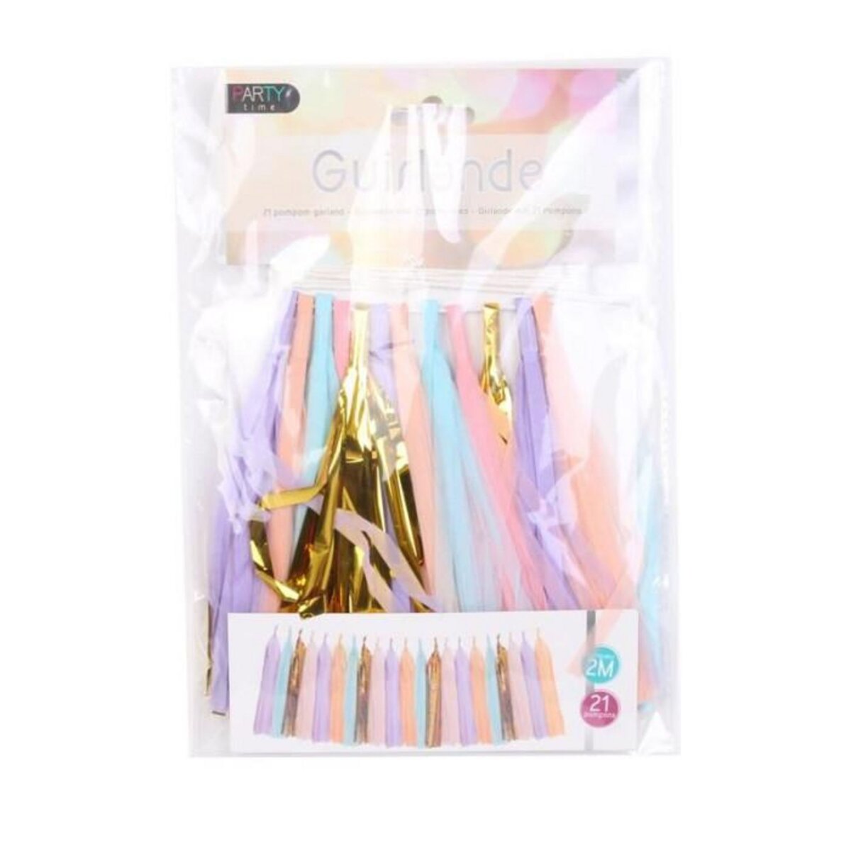 Paris Prix Guirlande  21 Pompons  2m Multicolore