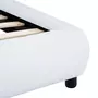 VIDAXL Cadre de lit Blanc Similicuir 180 x 200 cm