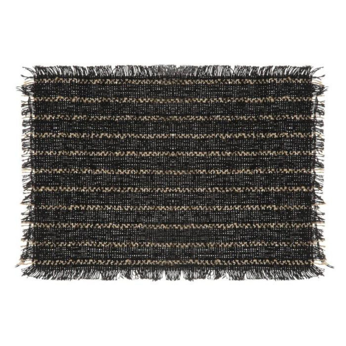 SECRET DE GOURMET Set de Table Déco  Jute  30x45cm Noir