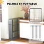 Voir la diapositive 5 : PAWHUT Parc enclos chien modulable pliable 8 panneaux porte verrouillable acier époxy noir
