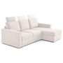 Voir la diapositive 5 : BEST MOBILIER Barrie - canapé d'angle réversible 4 places avec têtière amovible en tissu