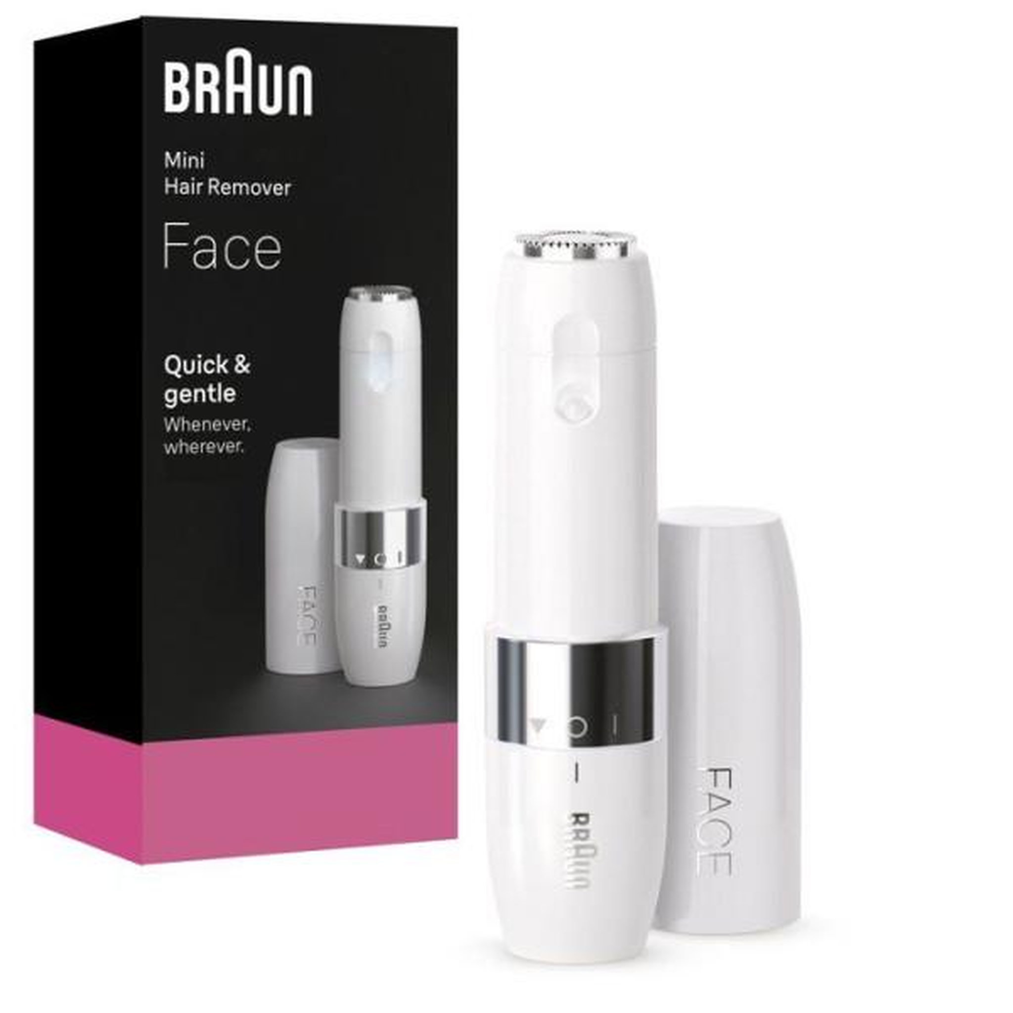Voir la diapositive 2 : BRAUN Epilateur Electrique Rasoir visage femme - BRAUN - FS1000 - Compact - Précis - Nomade