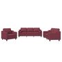 Voir la diapositive 2 : VIDAXL Ensemble de canapes 3 pcs avec coussins rouge bordeaux tissu
