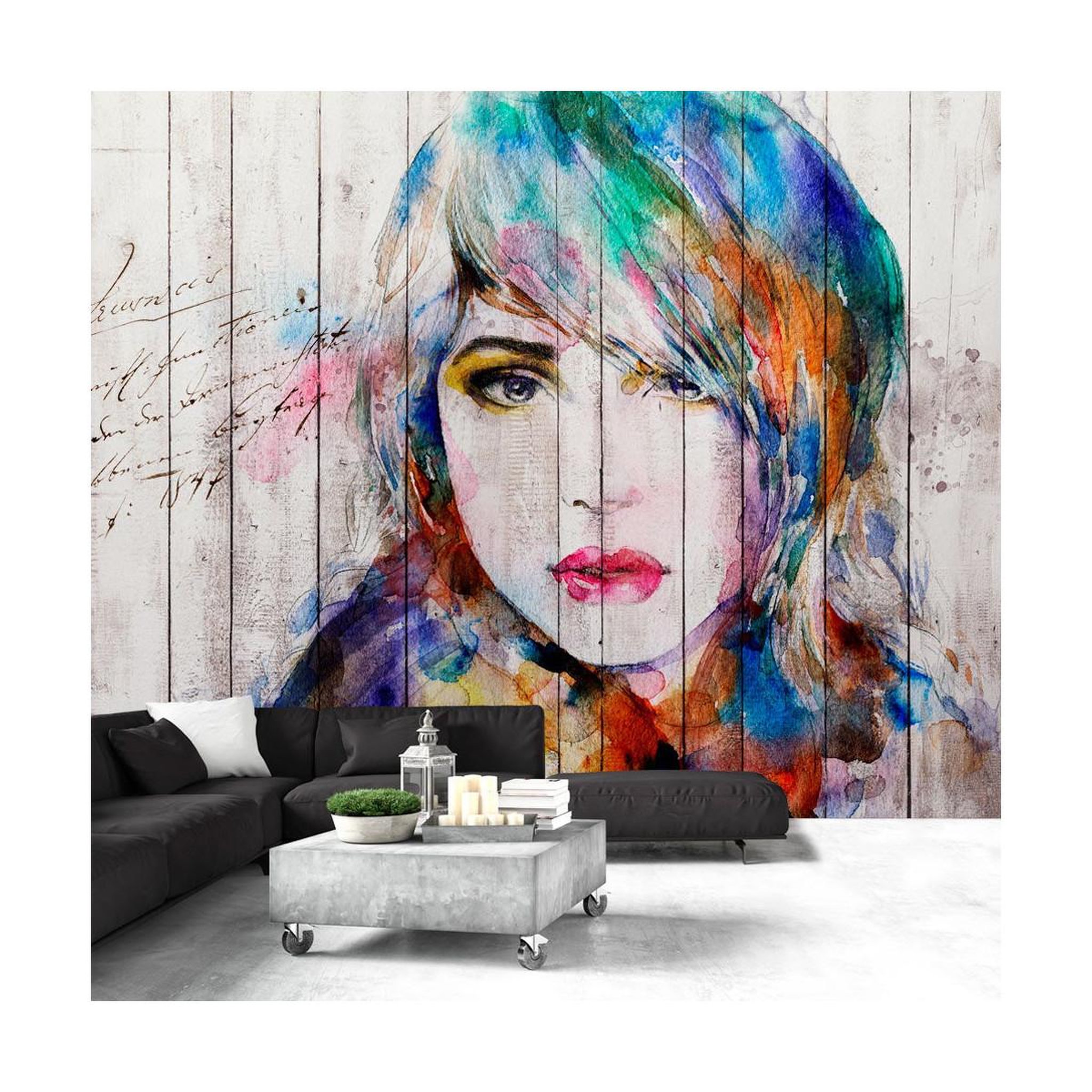 Voir la diapositive 1 : Paris Prix Papier Peint  Wooden Portrait