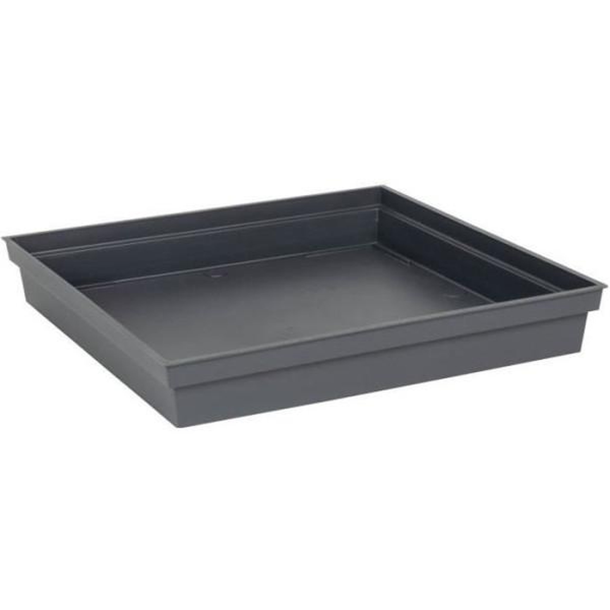 EDA PLASTIQUE EDA Soucoupe carrée Toscane - 40 cm - Gris anthracite