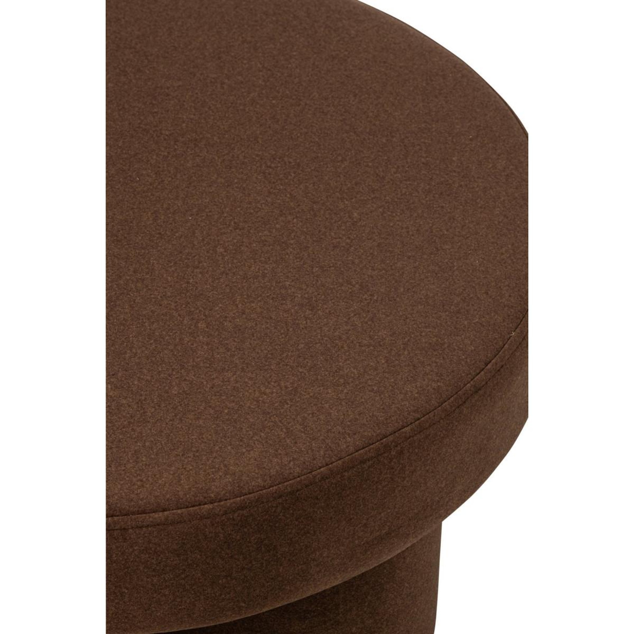 Voir la diapositive 3 : J-LINE Pouf rond sur pieds  champi  71cm taupe