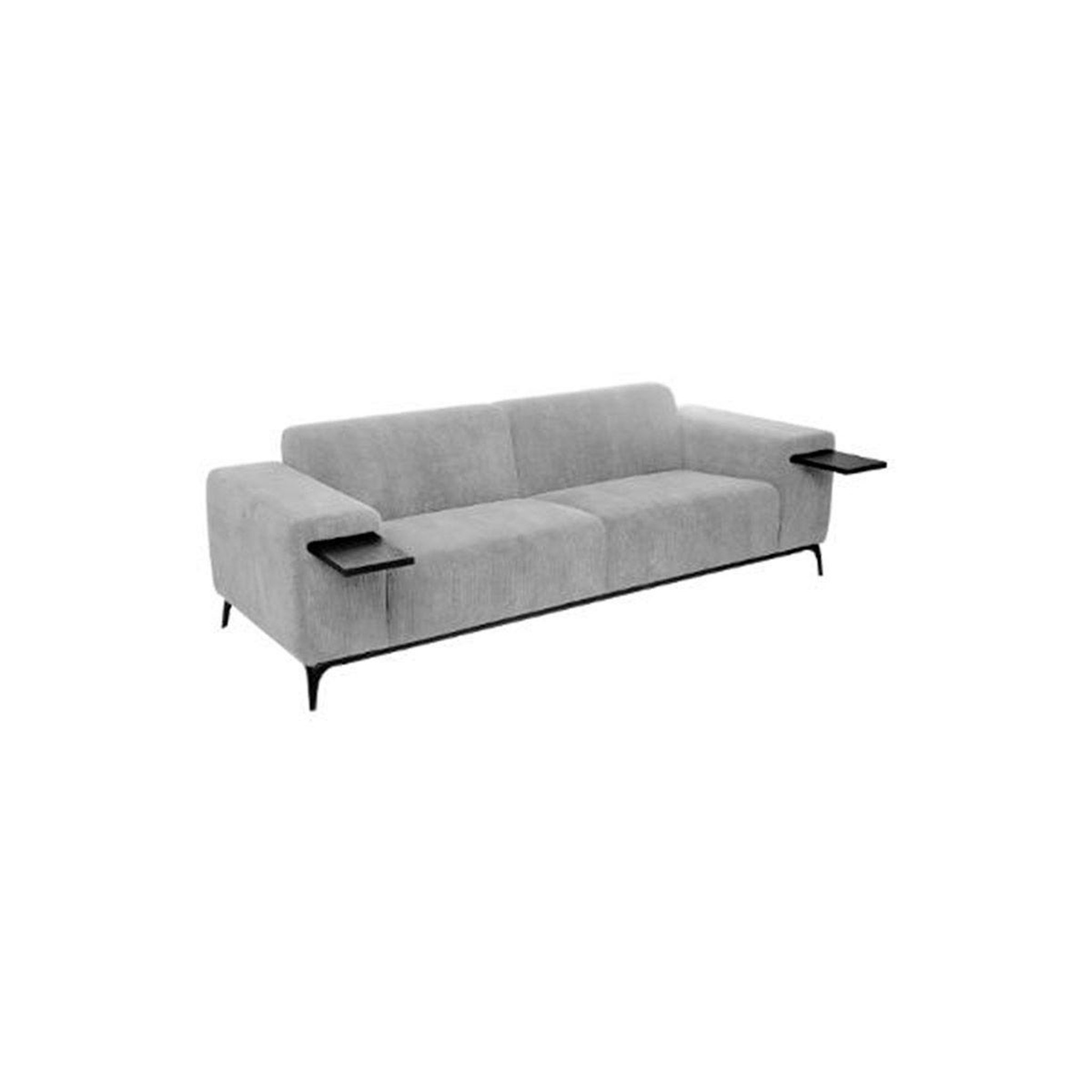 Voir la diapositive 2 : ATMOSPHERA Canapé 3 places velours côtelé  chris  230cm gris