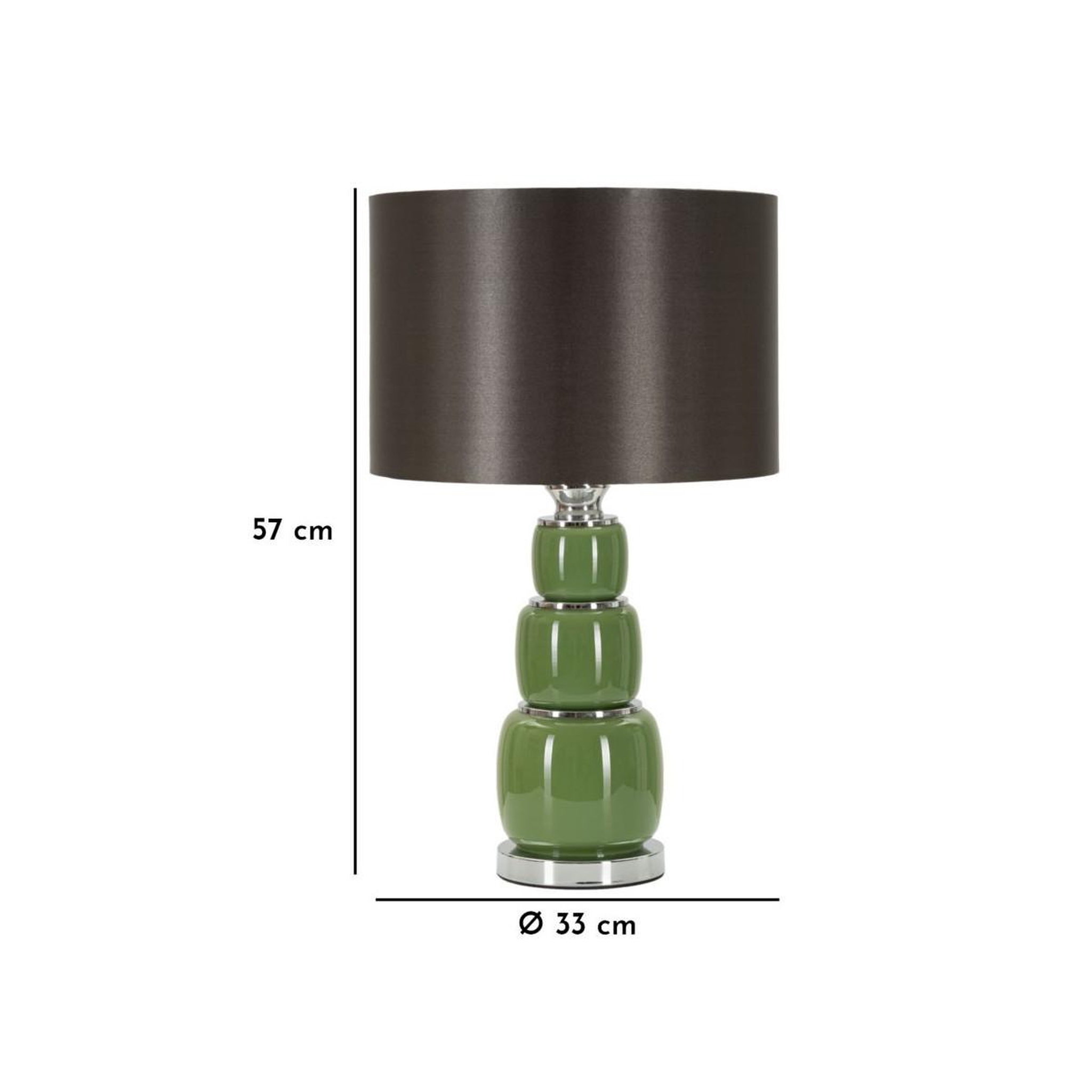 Voir la diapositive 6 : Paris Prix Lampe à poser en verre  eva three  57cm vert & noir