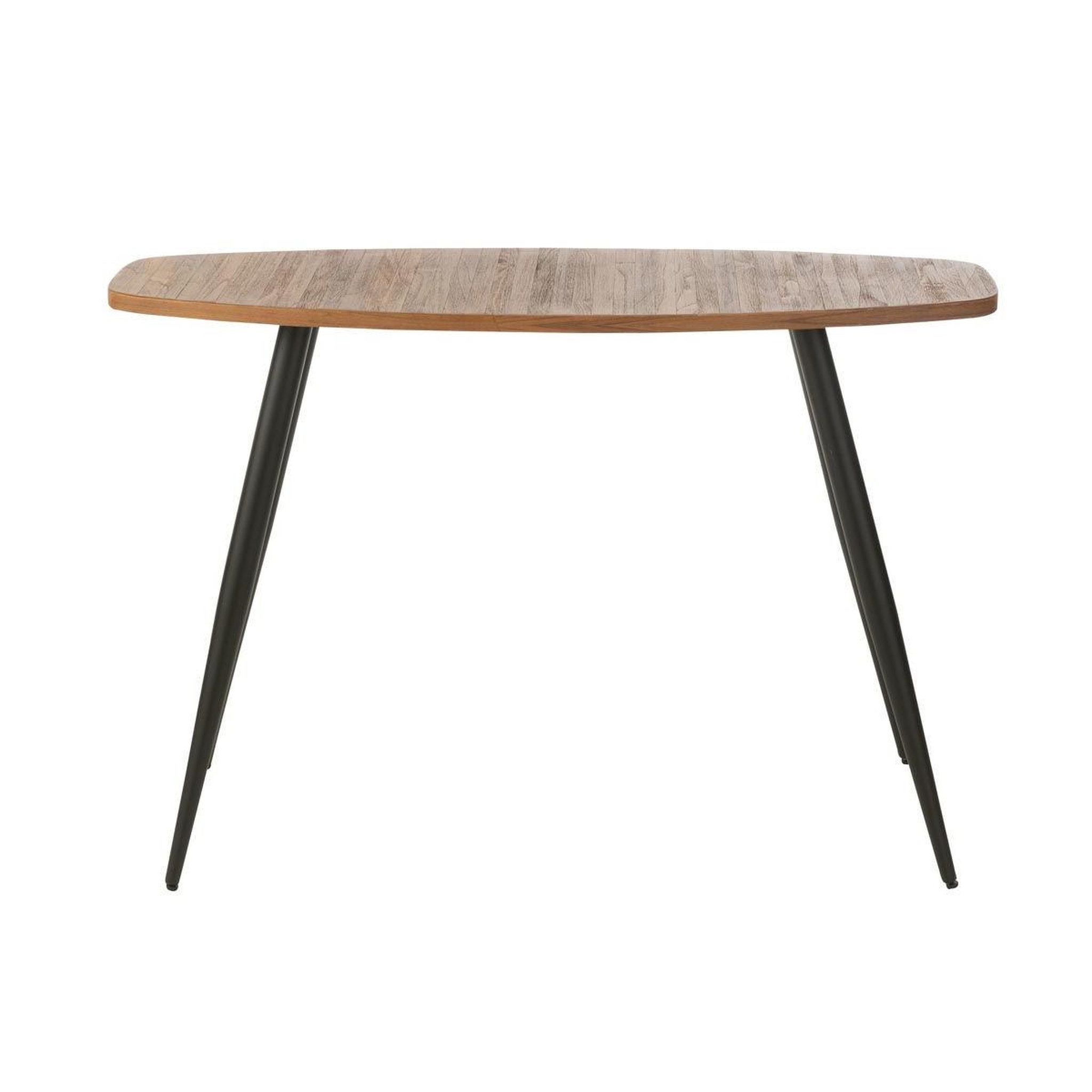 Voir la diapositive 2 : J-LINE Console ovale en bois  teck  120cm naturel