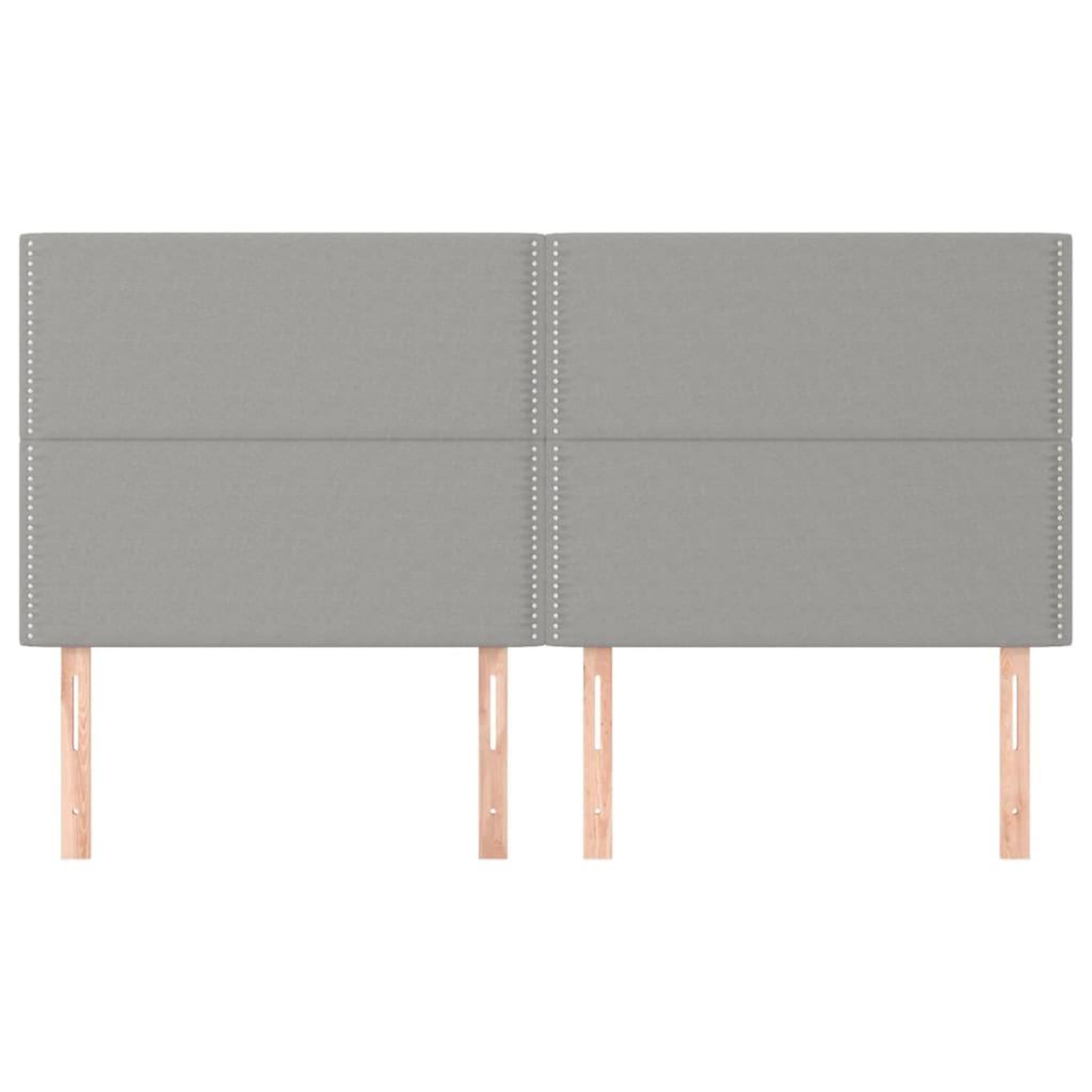 Voir la diapositive 3 : VIDAXL Tetes de lit 4 pcs Gris clair 80x5x78/88 cm Tissu