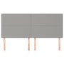 Voir la diapositive 3 : VIDAXL Tetes de lit 4 pcs Gris clair 80x5x78/88 cm Tissu
