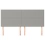 Voir la diapositive 3 : VIDAXL Tetes de lit 4 pcs Gris clair 80x5x78/88 cm Tissu