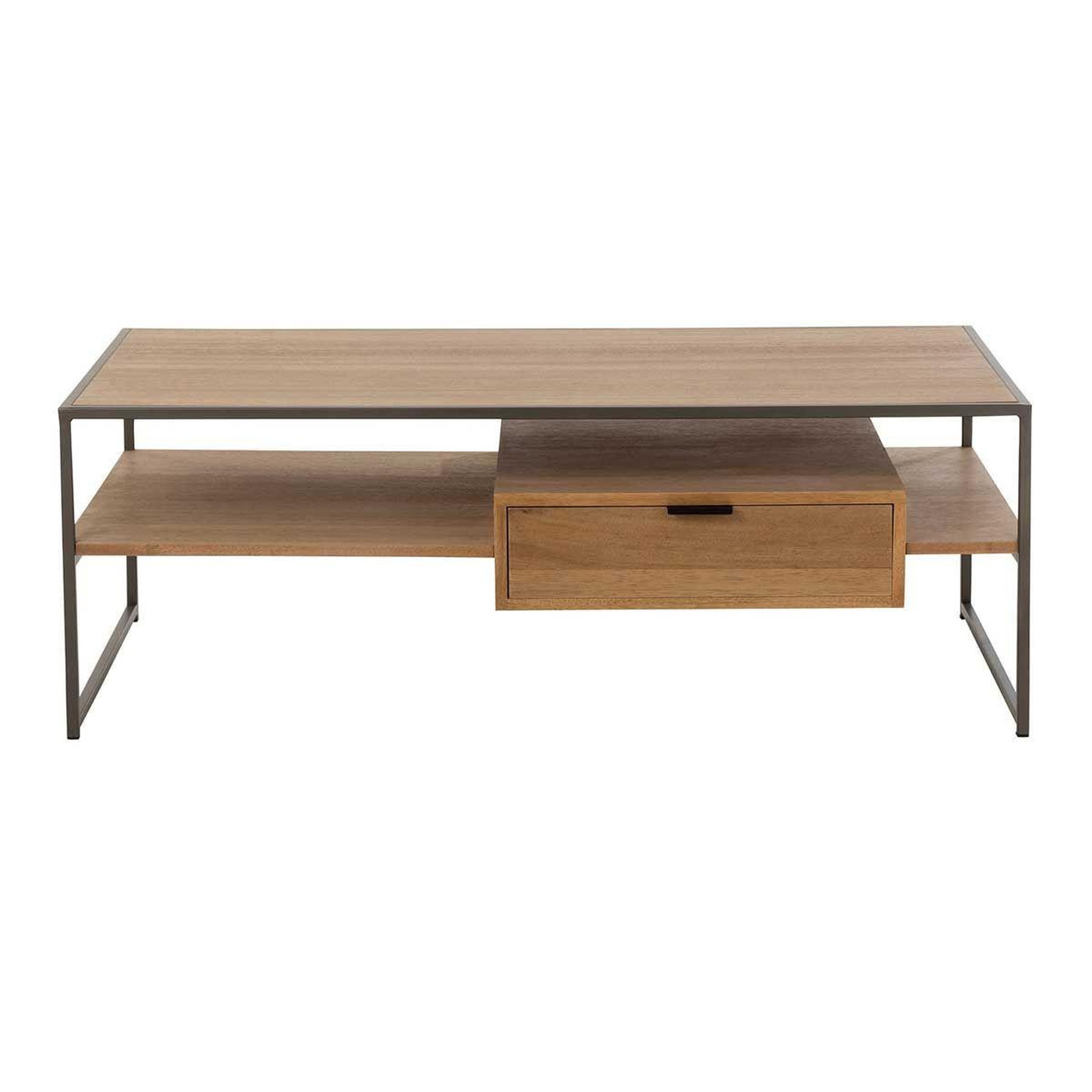Voir la diapositive 2 : J-LINE Meuble tv 1 tiroir  giuseppe  120cm naturel