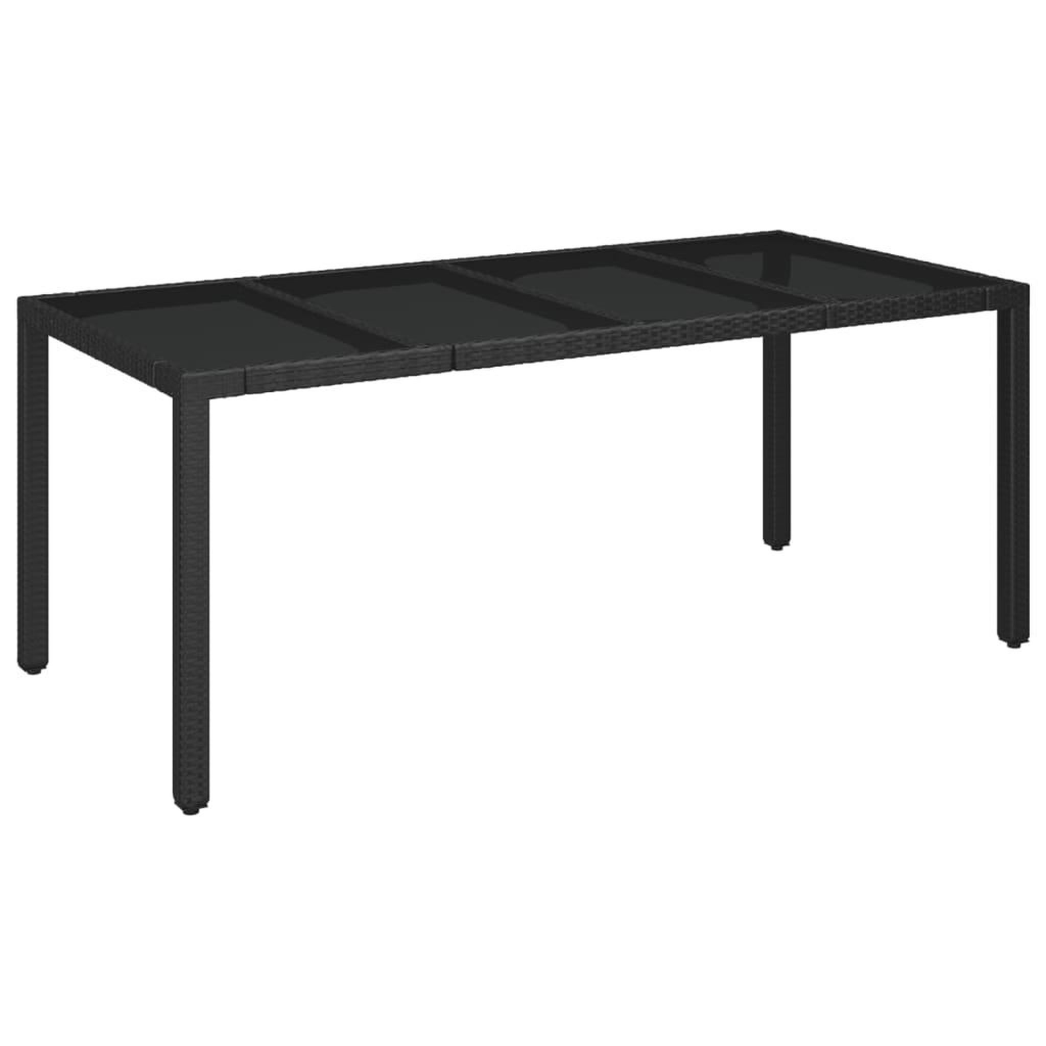 Voir la diapositive 4 : VIDAXL Ensemble a manger de jardin 9pcs coussins noir resine tressee