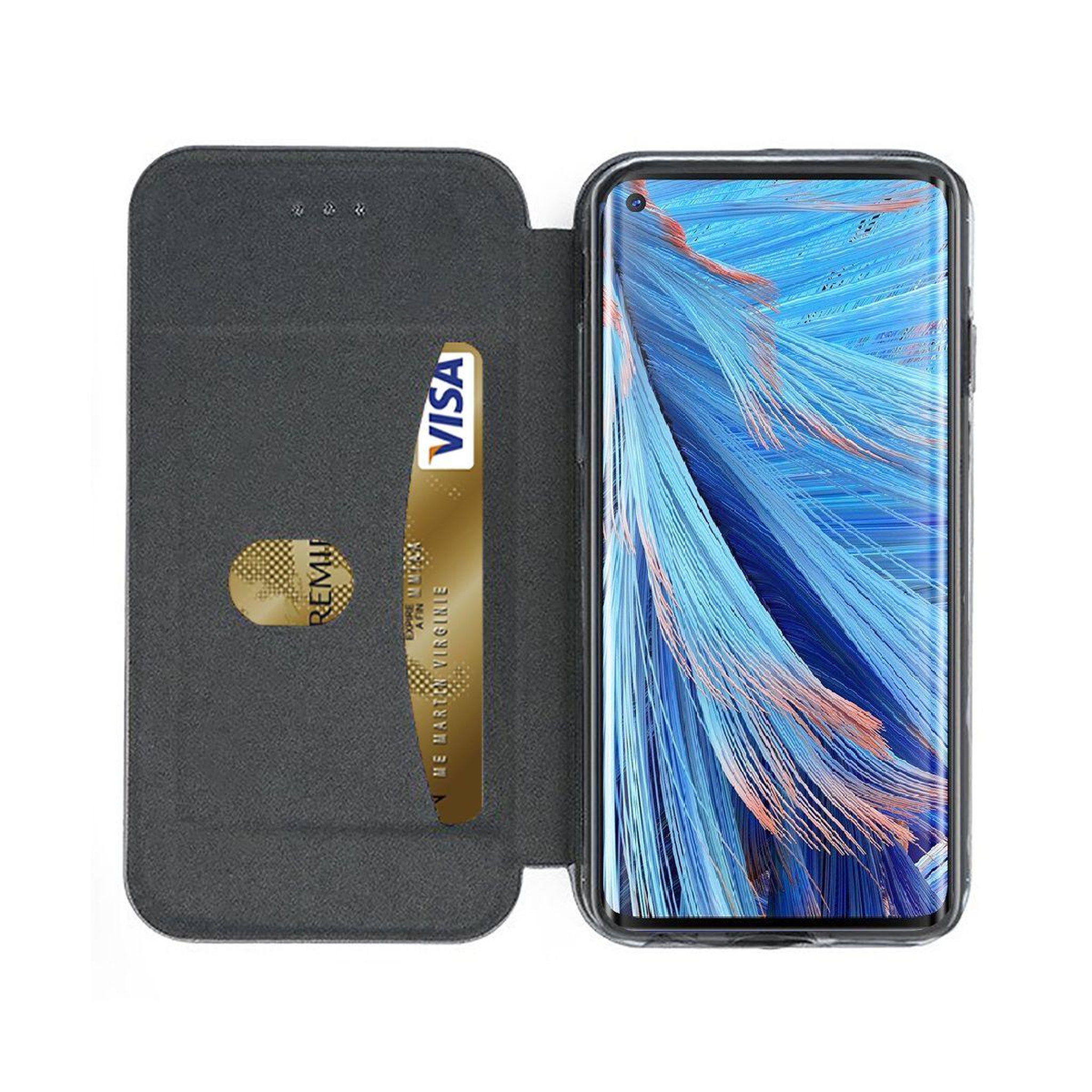 Voir la diapositive 3 : IBROZ Etui Oppo Find X2 Neo Cuir rose