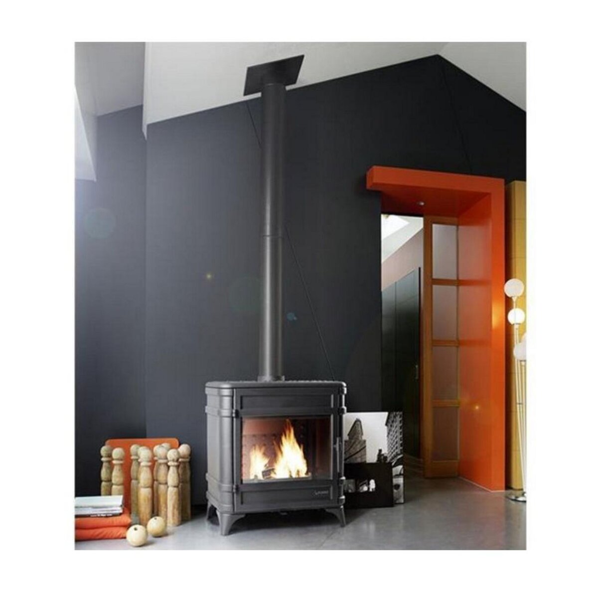 Invicta Poêle à bois fonte 12kw anthracite - 9170-44