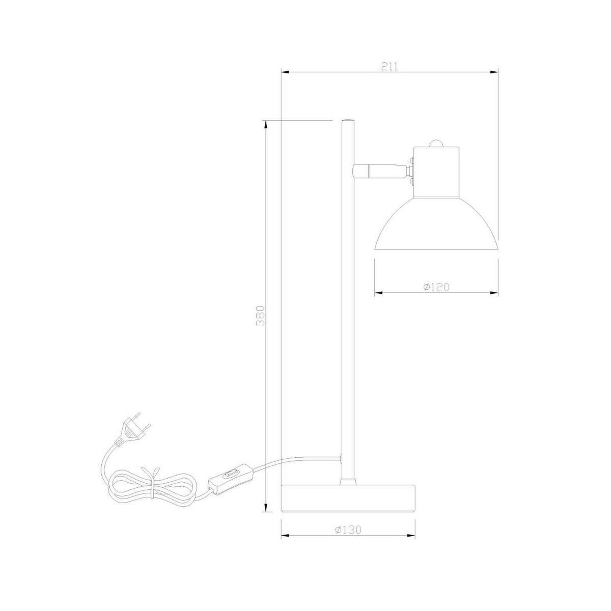 GLOBO Lampe à poser LED design industriel Fillo - Noir et doré