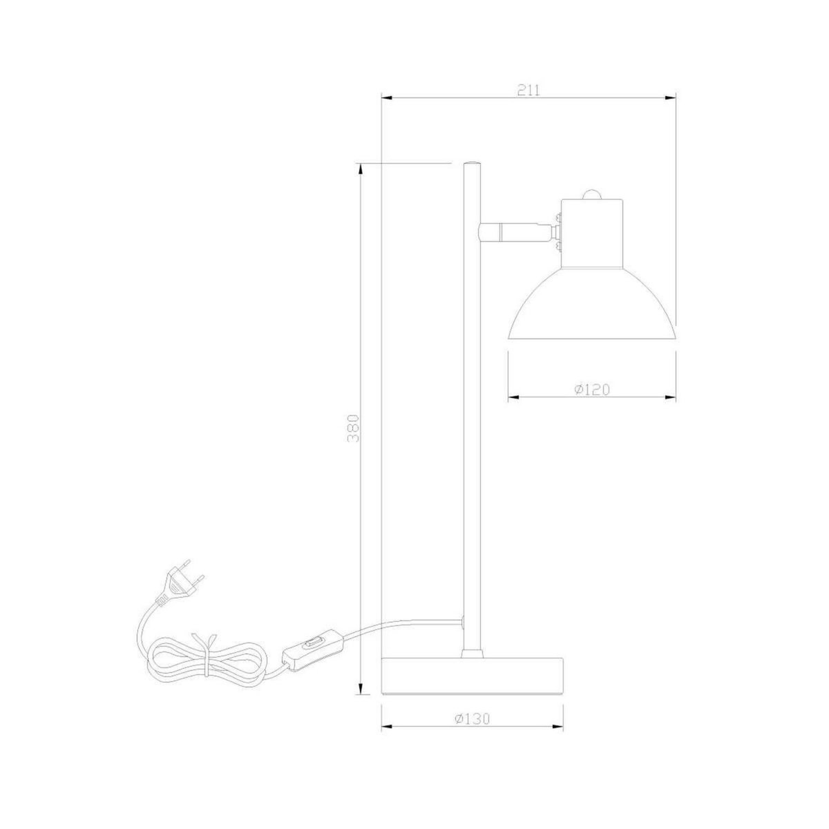 GLOBO Lampe à poser LED design industriel Fillo - Noir et doré