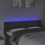 Voir la diapositive 4 : VIDAXL Tete de lit a LED Gris fonce 147x16x78/88 cm Tissu