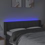 Voir la diapositive 4 : VIDAXL Tete de lit a LED Gris fonce 147x16x78/88 cm Tissu