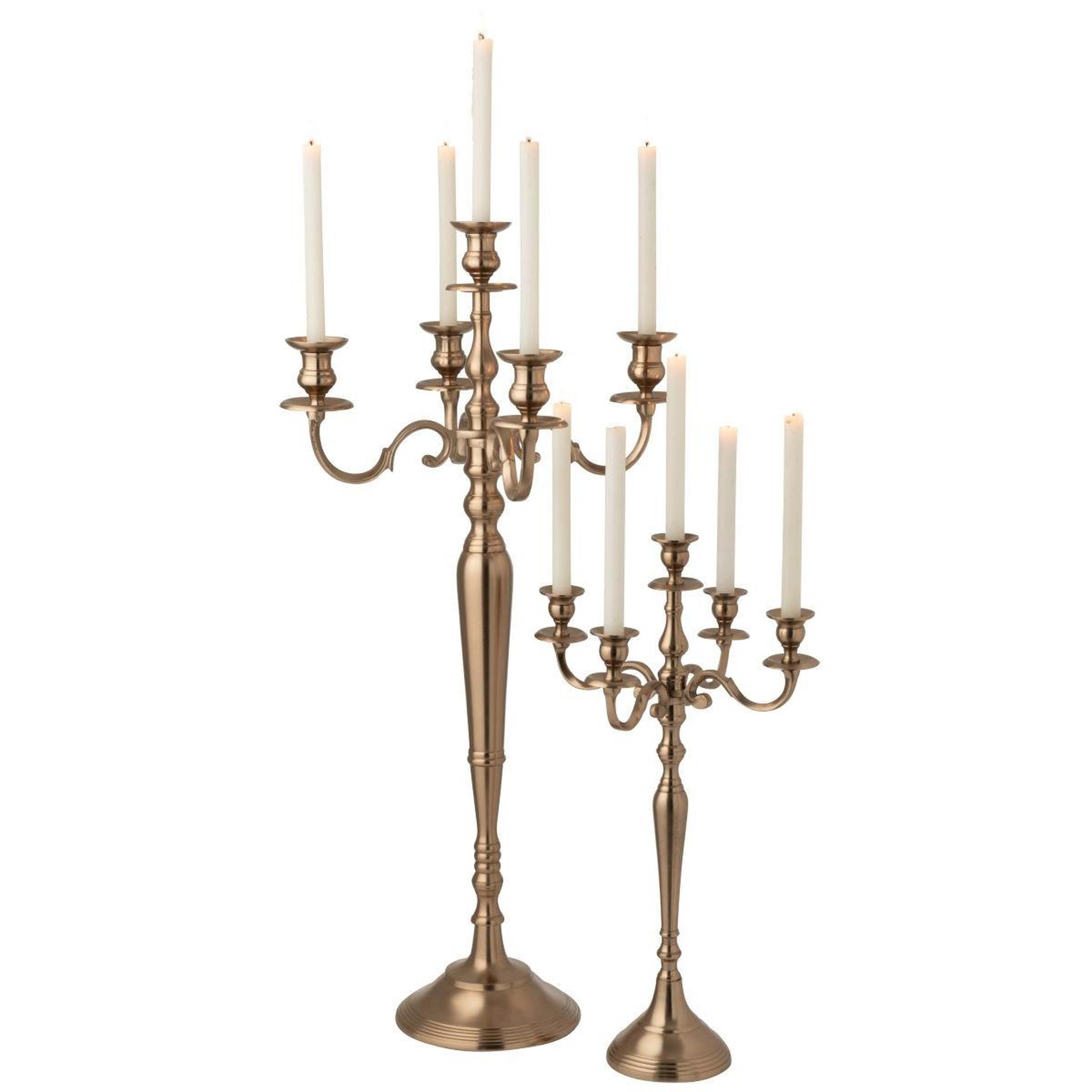 Voir la diapositive 4 : J-LINE Chandelier en métal  genaro  63cm rose doré