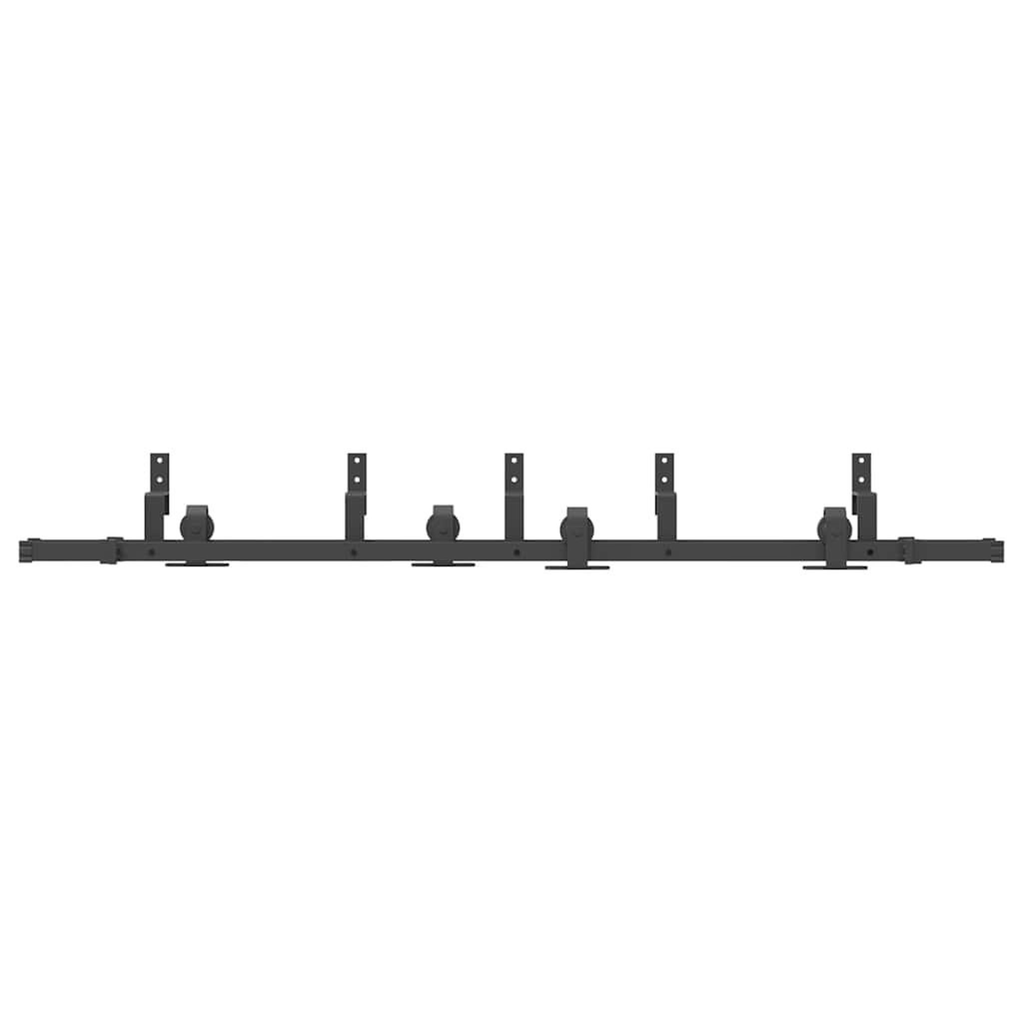 Voir la diapositive 5 : VIDAXL Kit de quincaillerie de porte coulissante 200 cm Acier Noir