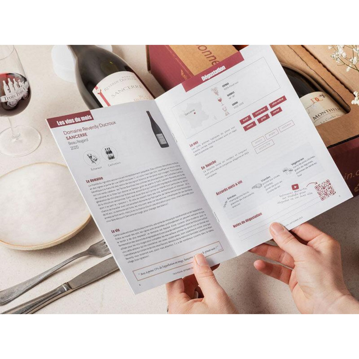 Smartbox Abonnement de 6 mois : 2 grands vins rouges par mois et livret de dégustation - Coffret Cadeau Gastronomie