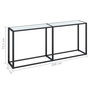 Voir la diapositive 6 : VIDAXL Table console Marbre blanc 180x35x75,5 cm Verre trempe