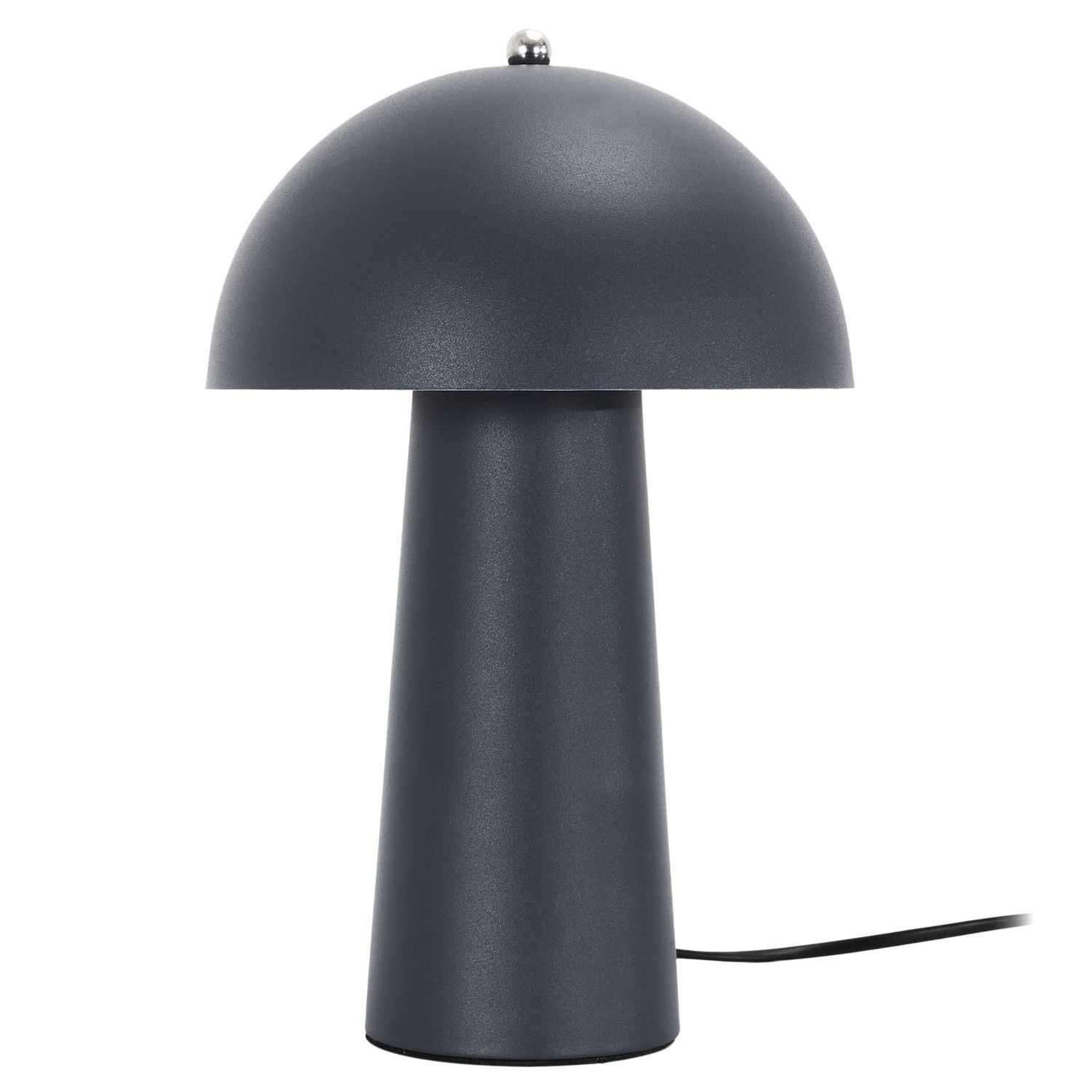 The Home Deco Factory Lampe à poser champignon - hauteur 32 cm - gris foncé