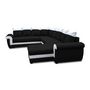 Voir la diapositive 4 : BEST MOBILIER Henry - canapé panoramique d'angle réversible - 7 places - convertible avec coffre - en tissu et pu