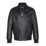Schott Veste en Cuir  Homme Schott  CBOMB. Coloris disponibles : Noir