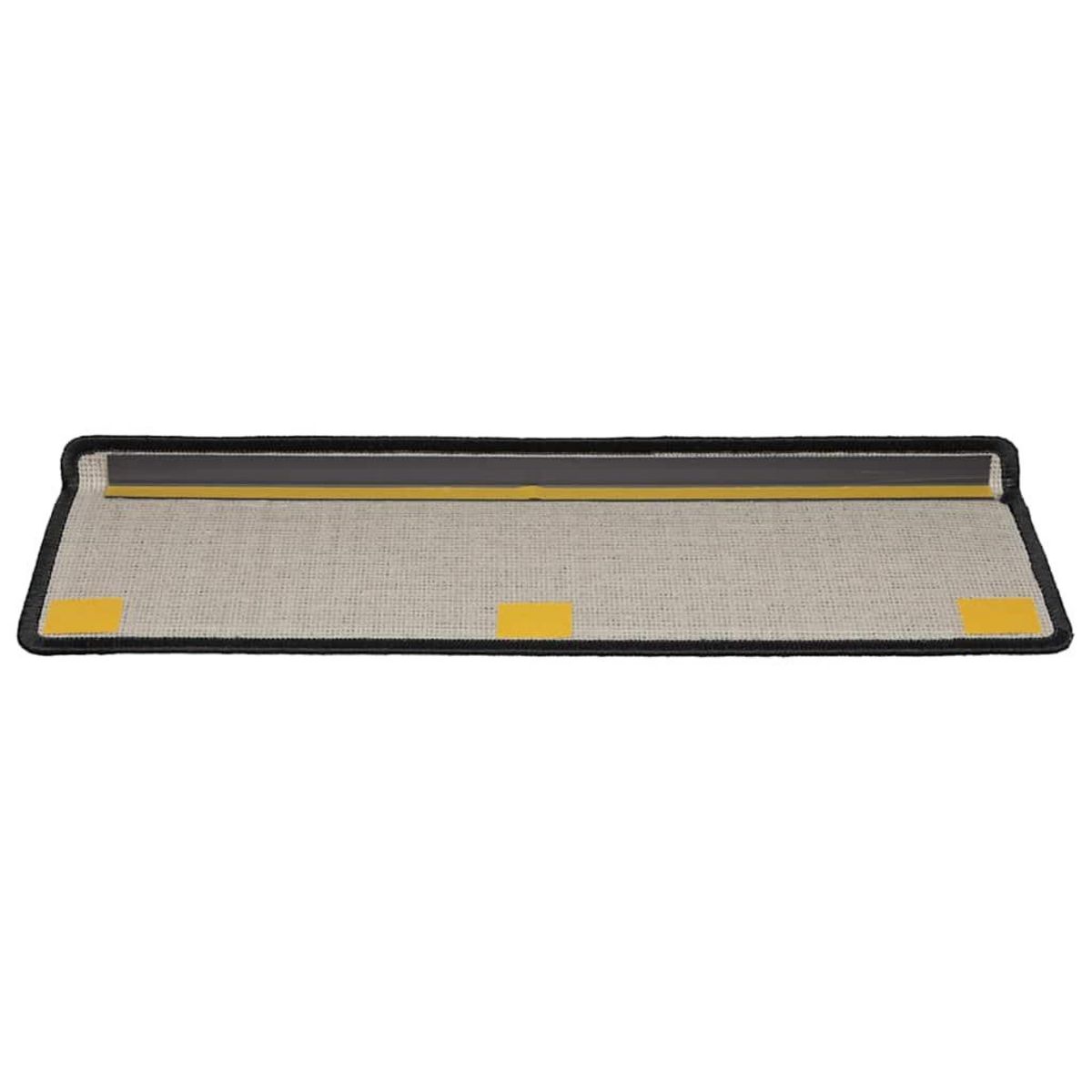 VIDAXL Tapis d'escalier 20 pcs 65x21x4 cm noir