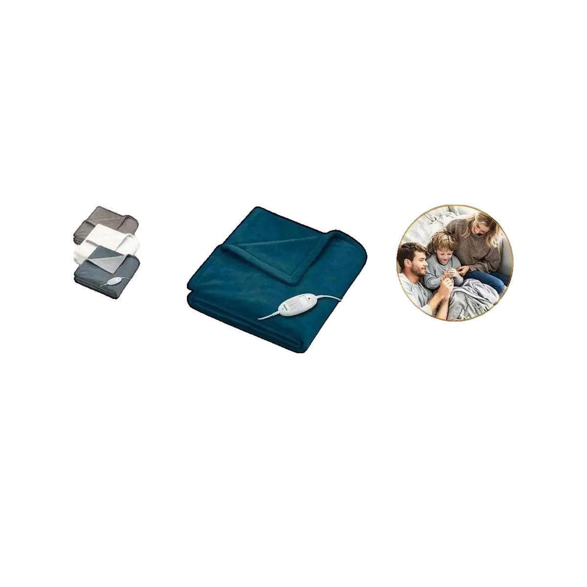 Voir la diapositive 3 : Beurer Couverture électrique Beurer HD 75 Cosy Ocean tissu micropolaire