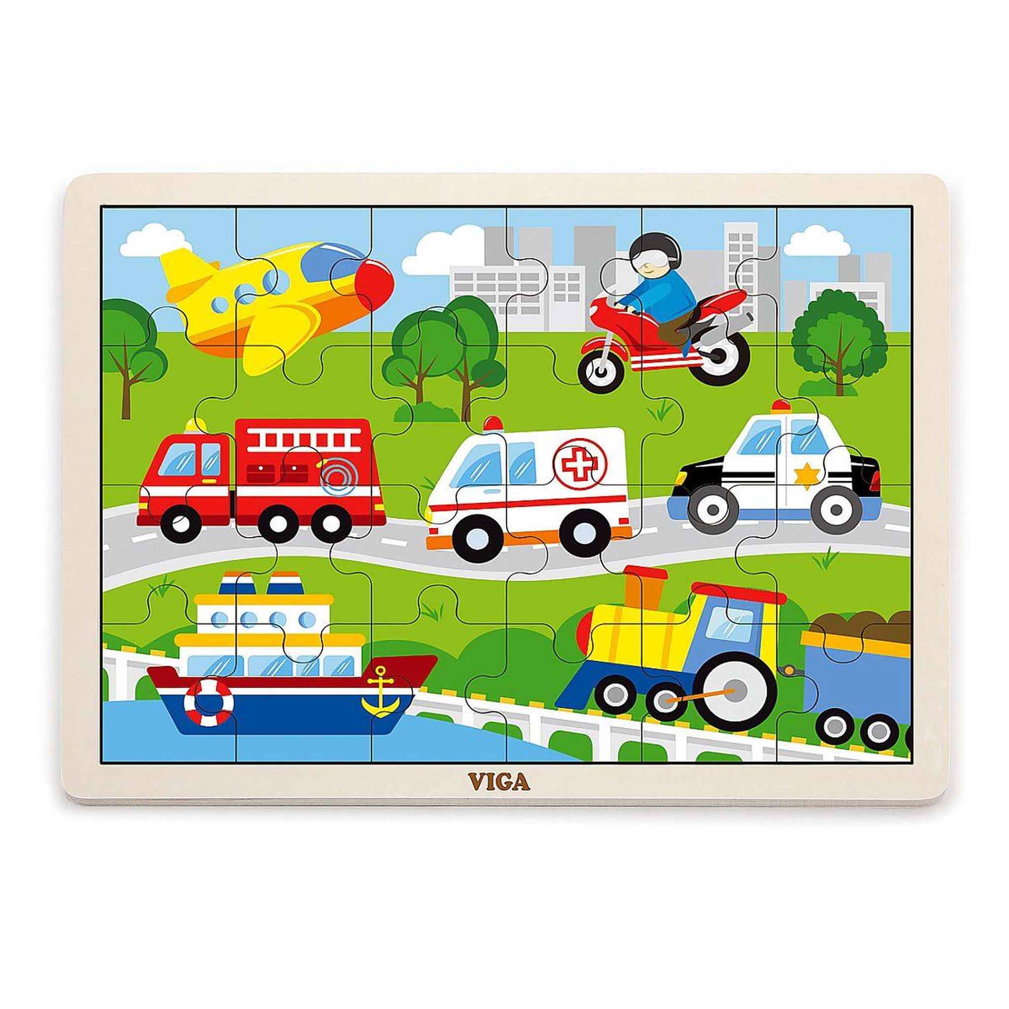 VIGA Puzzle 24 pièces  51462 - transports