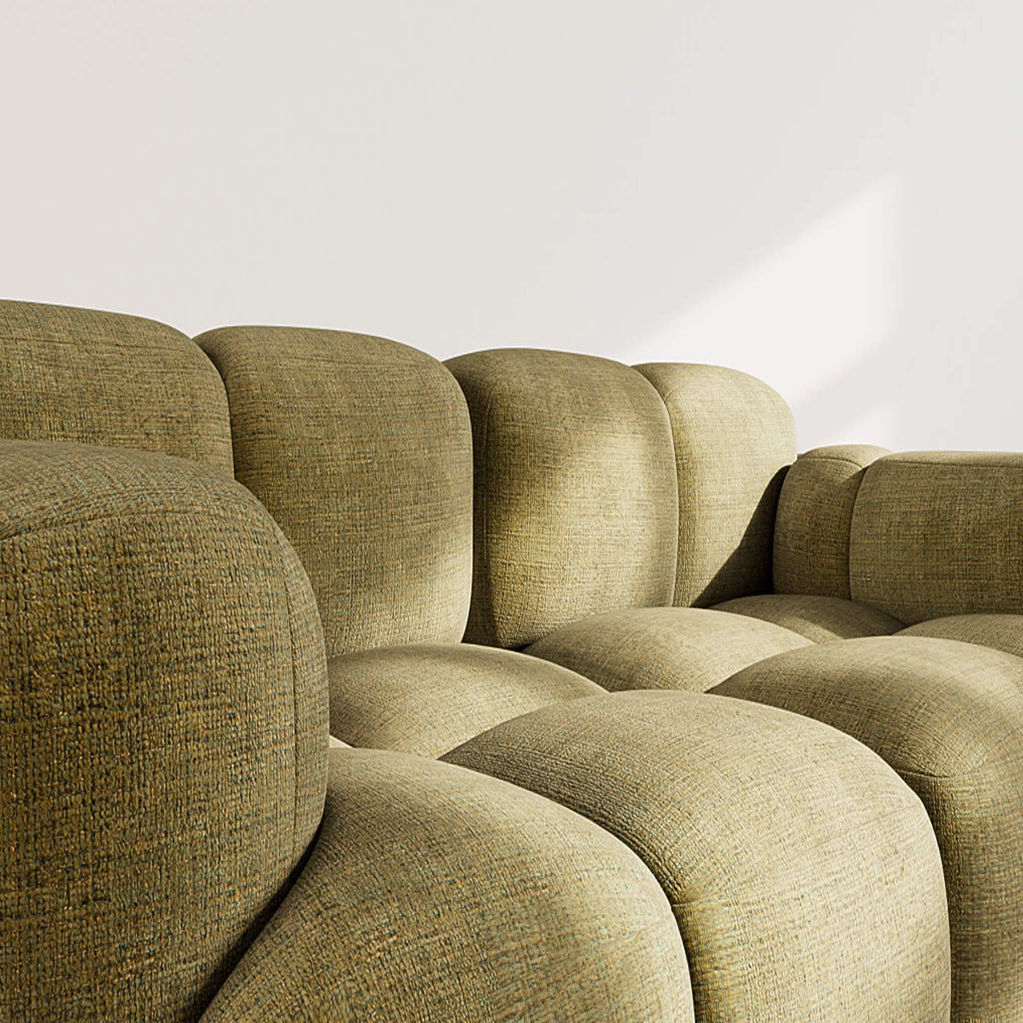 Voir la diapositive 4 : BEST MOBILIER Grace - canapé modulable 2 places en velours texturé