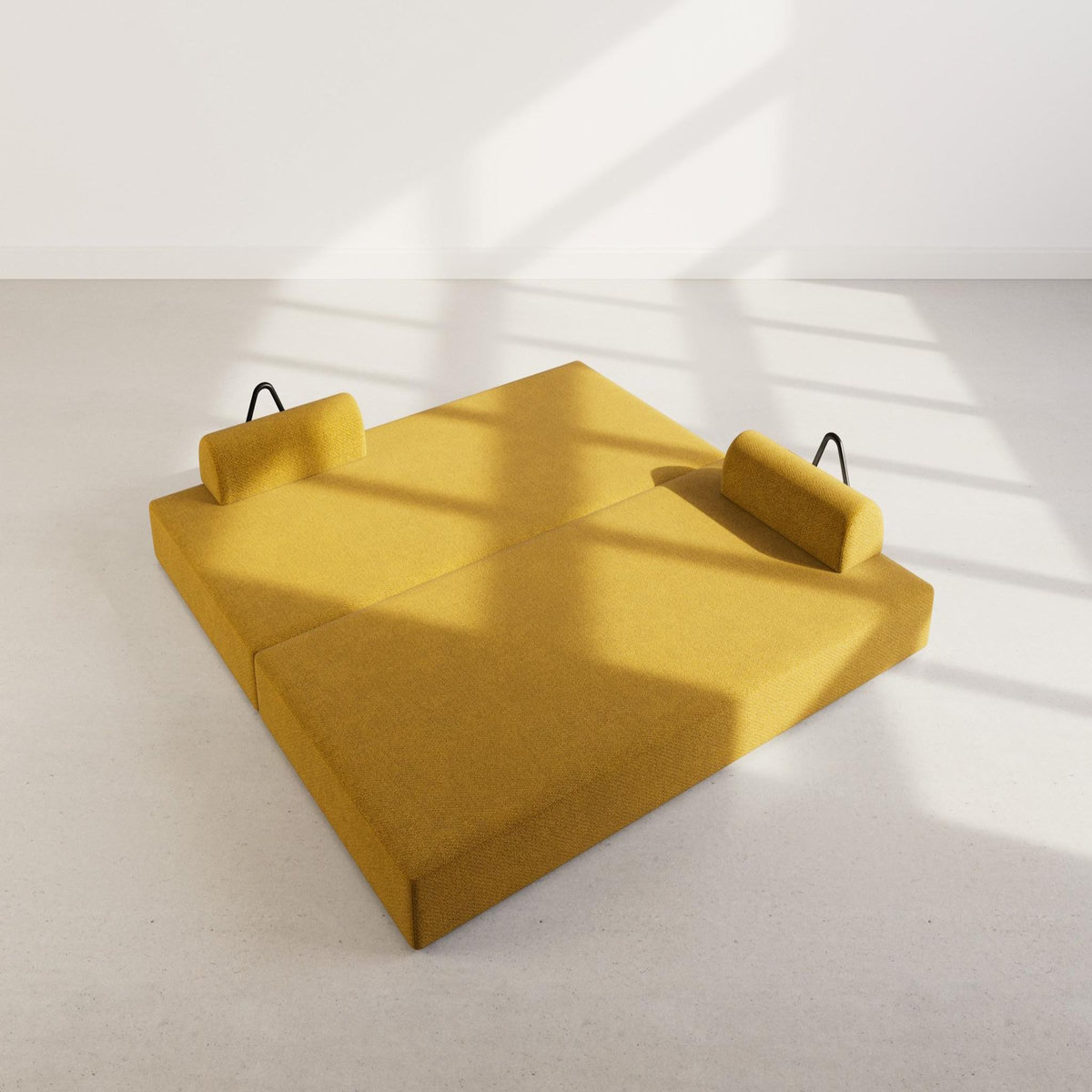 LISA DESIGN Astral - canapé 3 places convertible en velours texturé