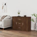 VIDAXL Buffet Chene marron 91x29,5x65 cm Bois d'ingenierie