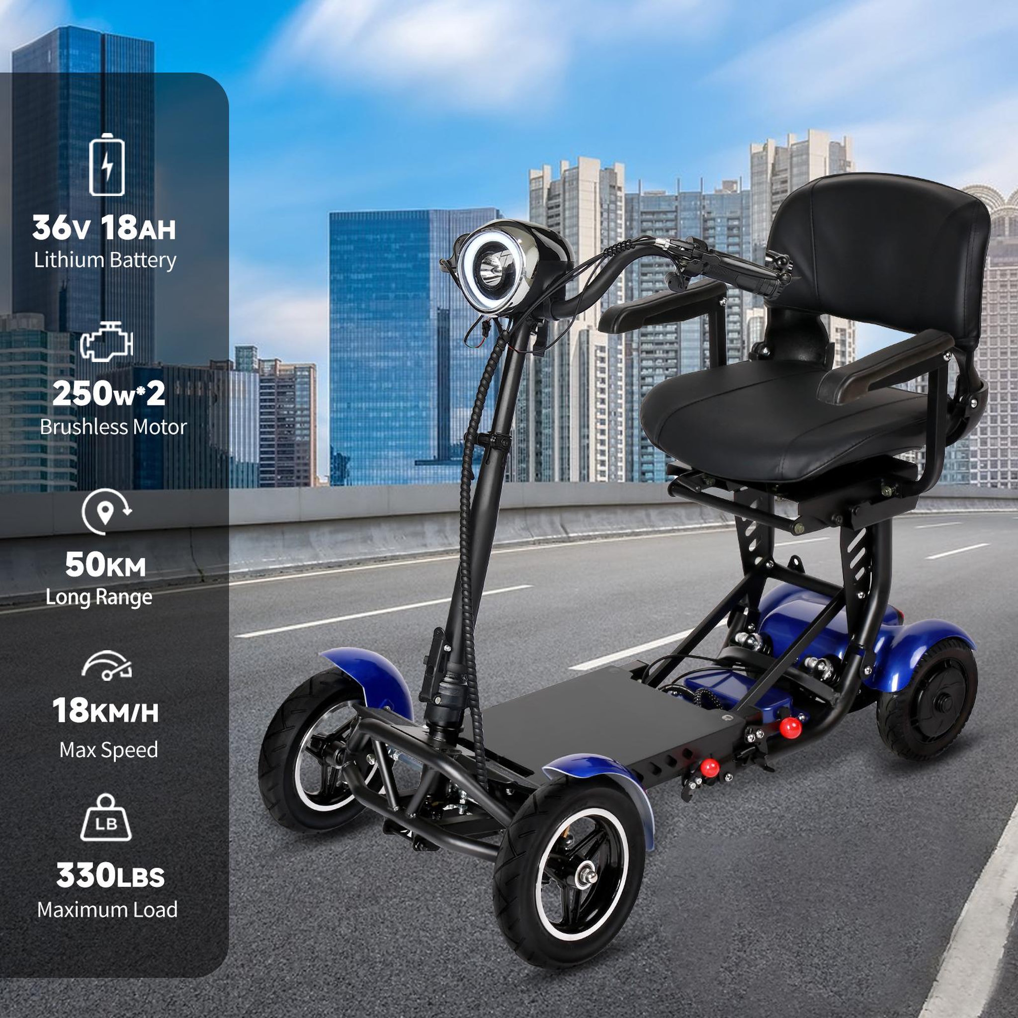 Voir la diapositive 6 : SUNNIGOO Scooter de mobilité électrique sunnigoo l3, double moteur, pliable
