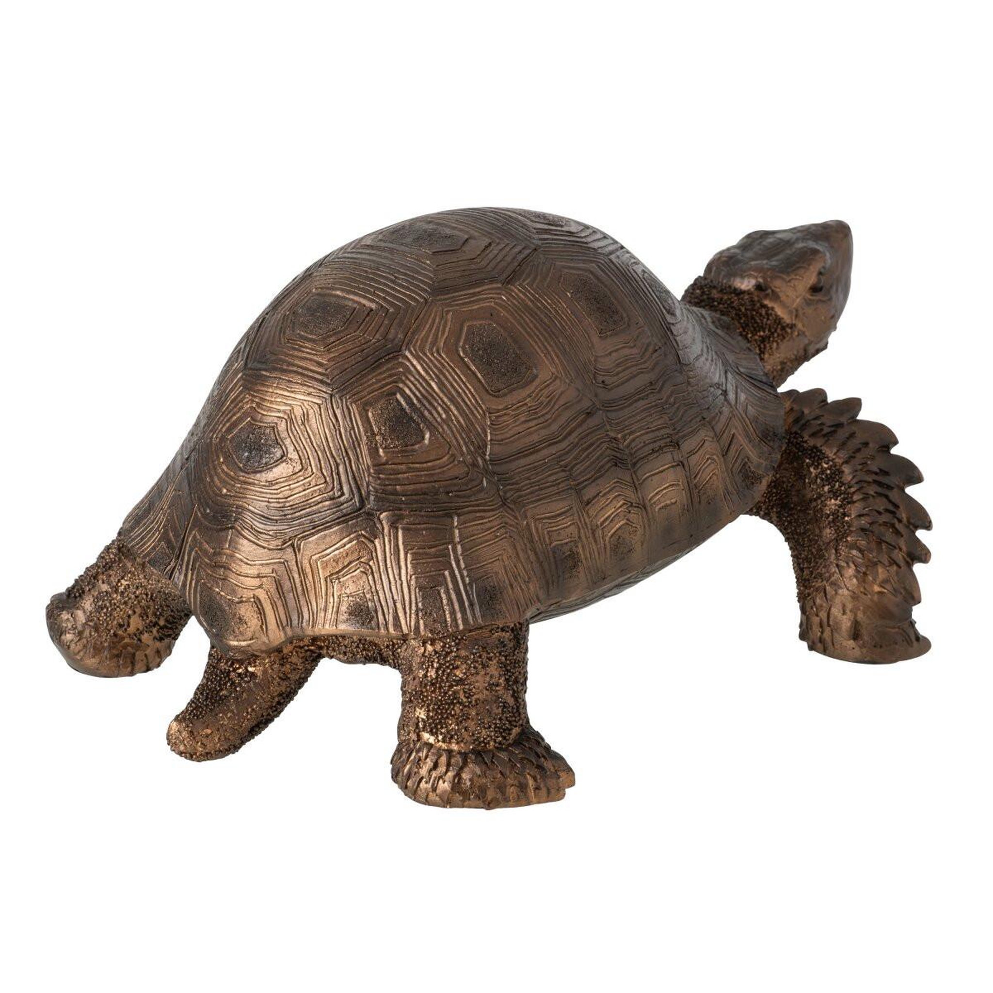 Voir la diapositive 3 : J-LINE Statuette déco tortue  rufus  26cm bronze