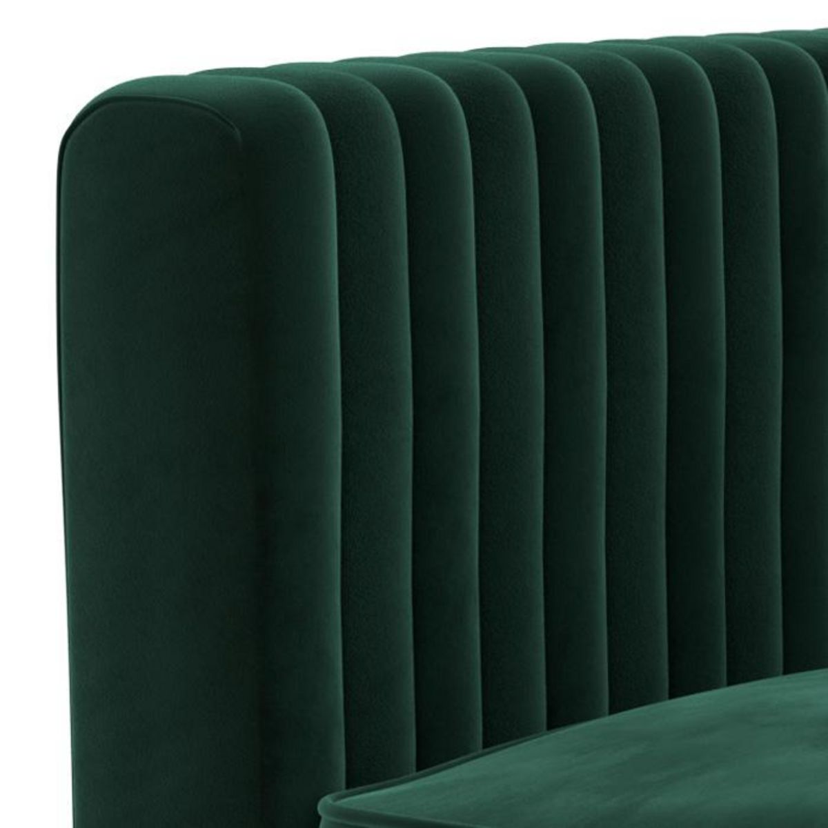Rendez vous déco Fauteuil en velours vert foncé - Gatsby