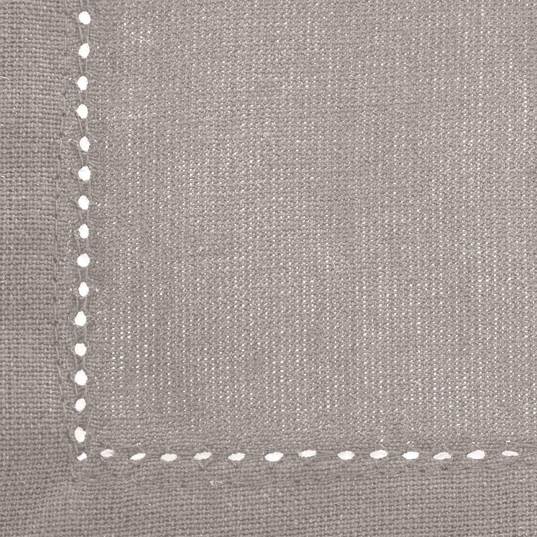 Voir la diapositive 2 : ATMOSPHERA Lot de 4 serviettes de table  chambray  40x40cm gris clair