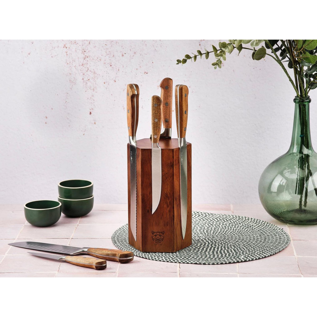 BJORN Bloc couteaux de cuisine JAKOB IMATRA - 7 pièces