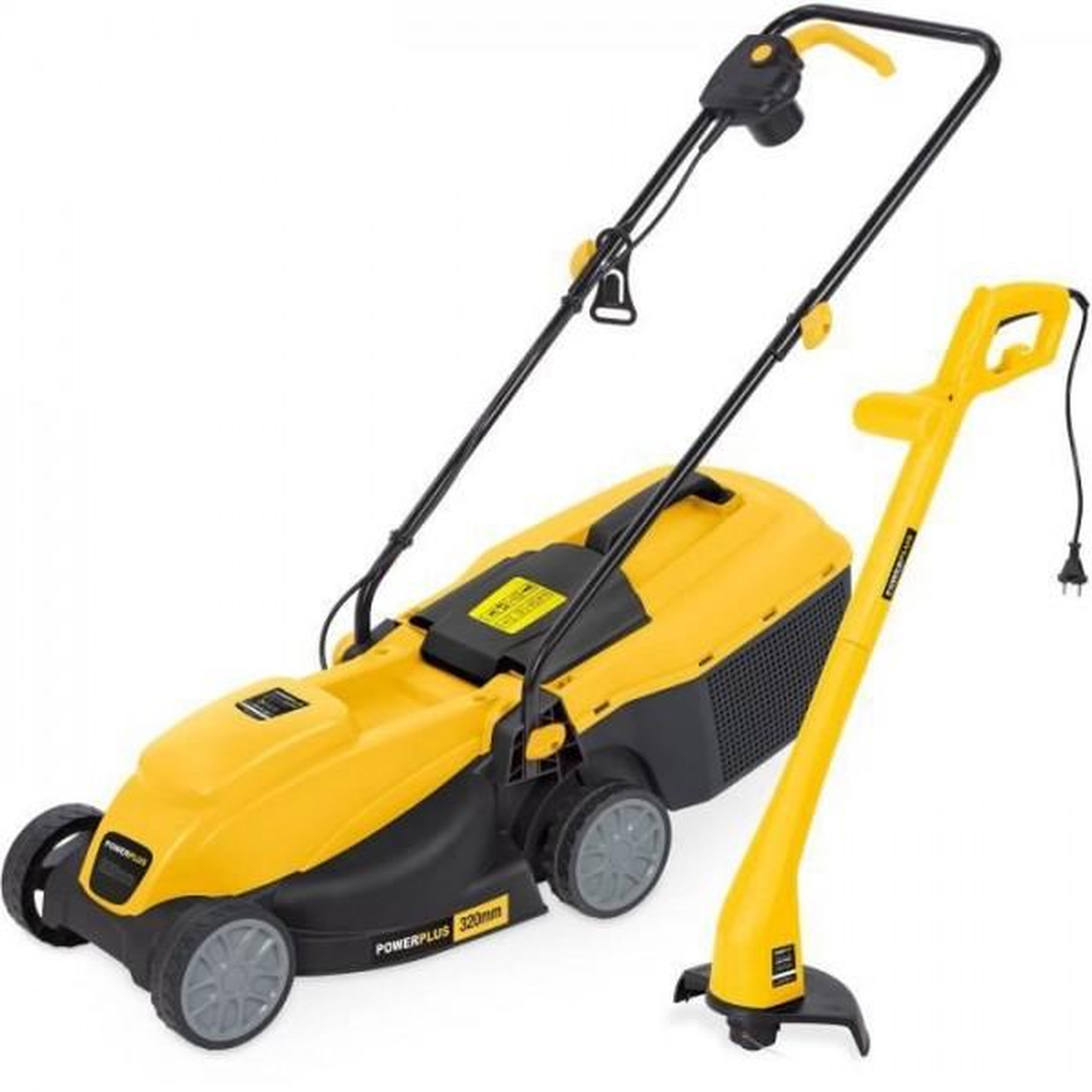 Voir la diapositive 1 : POWERPLUS Tondeuse a Gazon   Gazon et Coupe-Bordure Électrique POWERPLUS POWXG6212T -   a Gazon 1300W & 32 mm Ø et Coupe-Bordures 250W & 22