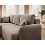 Voir la diapositive 5 : BEST MOBILIER Suzie - canapé d'angle gauche 4 places convertible avec coffre en velours