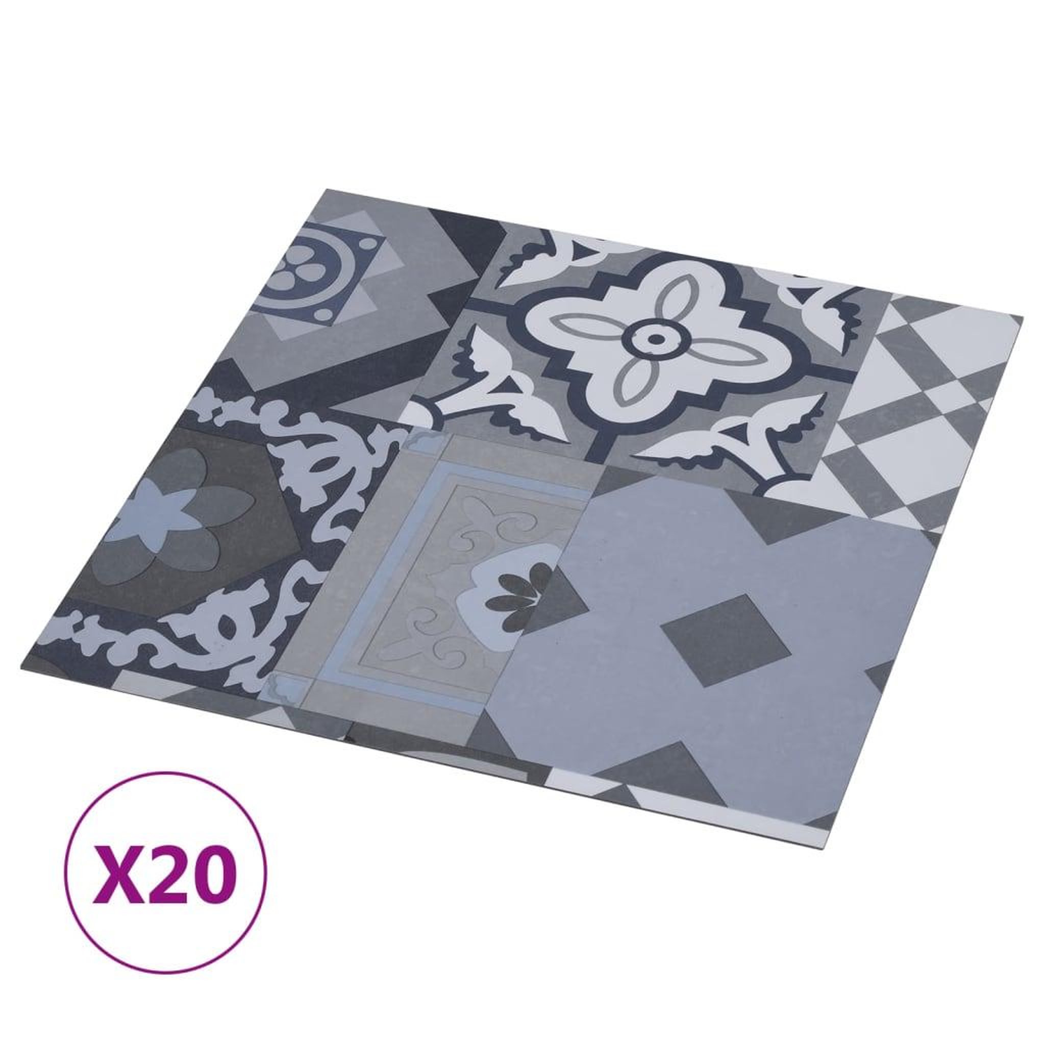 Voir la diapositive 2 : VIDAXL Dalles de plancher autoadhesives 20pcs PVC 1,86 m^2 motif colore