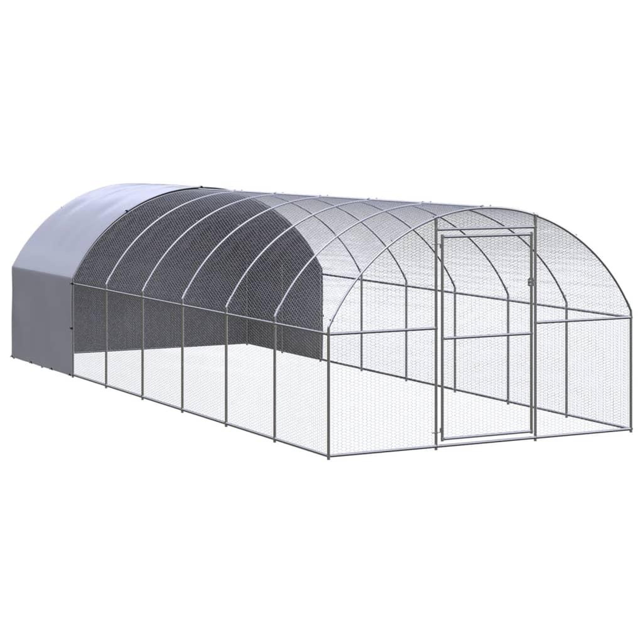 VIDAXL Poulailler d'exterieur 3x8x2 m Acier galvanise