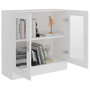 Voir la diapositive 4 : VIDAXL Armoire a vitrine Blanc 82,5x30,5x80 cm Bois d'ingenierie